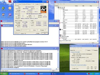 Athlon 64 4000+ ClawHammer stock at 1.3v P95 result.JPG