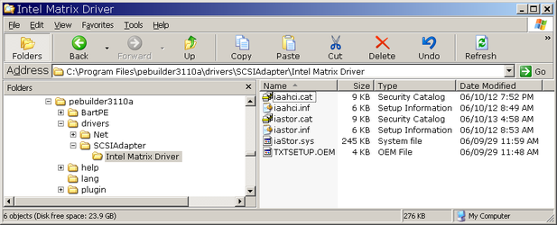 MatrixDriver Location at BartPE Directory.png