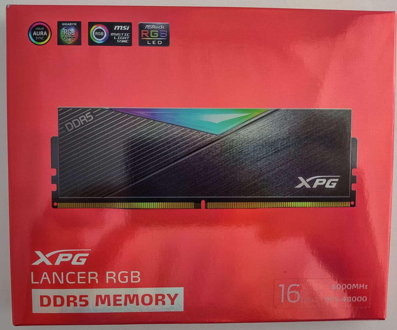 XPG Lancer Blade RBG DDR5 6000MHz CL30 32GB (2x16GB) PC5-48000 RAM